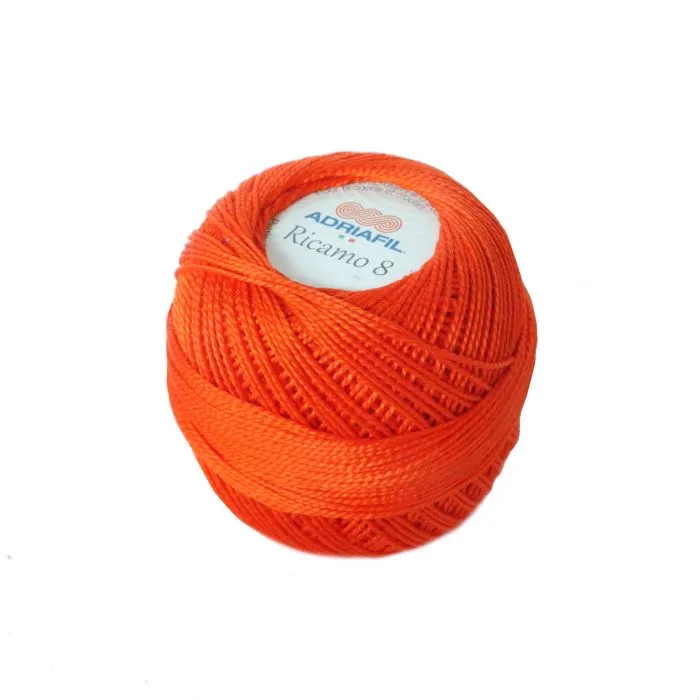 Perle 8 Embroidery Thread - Orange Colour 30 from Ricamo Collection by Adriafil