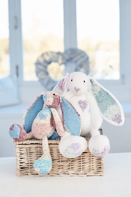 Knitting Pattern - Dk Dolly and Polly Knitted Rabbits by Stylecraft 10069