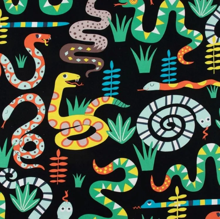 Quilting Fabric - Snakes from Snake Rattle & Roll by DeLeon Design from Alexander Henry 8865 A