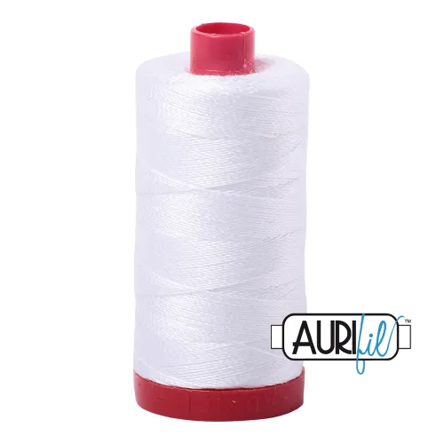 Aurifil Quilting Thread 12wt Col. 2024 White 