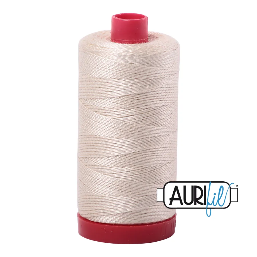 Aurifil Quilting Thread 12wt Col. 2310 Light Beige Cream