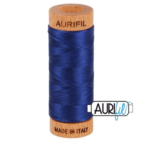 Aurifil Thread 80wt Col. 2784 Dark Navy