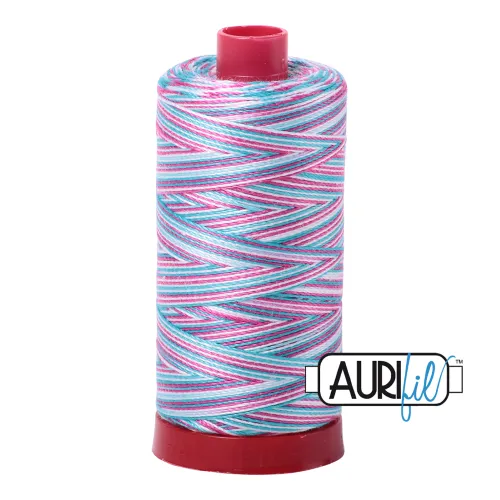 Aurifil Quilting Thread 12wt Col. 4647 Berrylicious Variegated