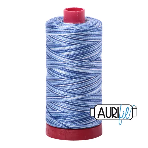 Aurifil Quilting Thread 12wt Col. 4655 Storm at Sea Variegated