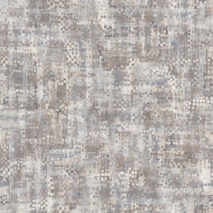 REMNANT - 0.70m - Quilt Backing Fabric 108" Wide - Grey Grid from Fusions by Deborah Edwards for Northcott B24275-92