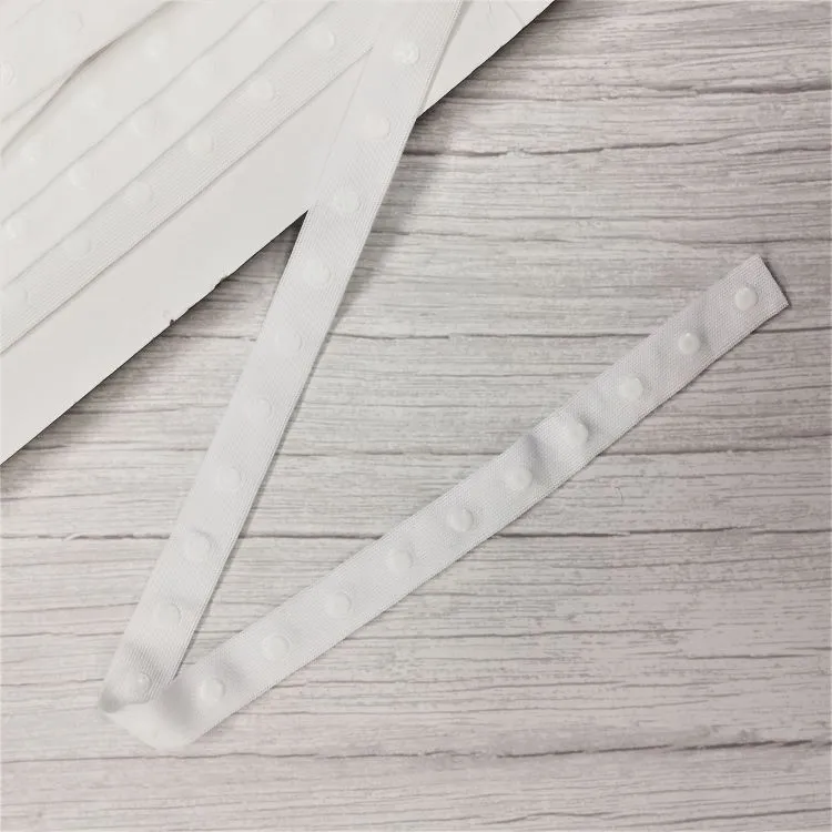 20mm Wide White Snap Fastener Tape - Baby Popper Tape