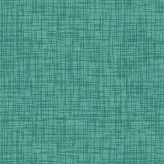 Quilting Fabric - Crosshatch in Teal Green from Baby Jungle by The Henley Studio for Makower 1525