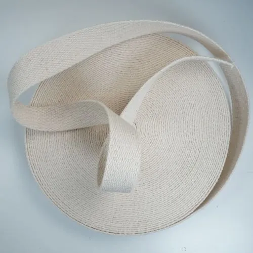 Bag Cotton Webbing - Ecru 25mm Wide