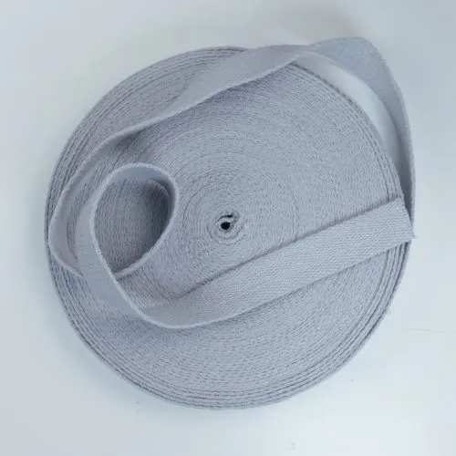 Bag Cotton Webbing - Grey 25mm Wide