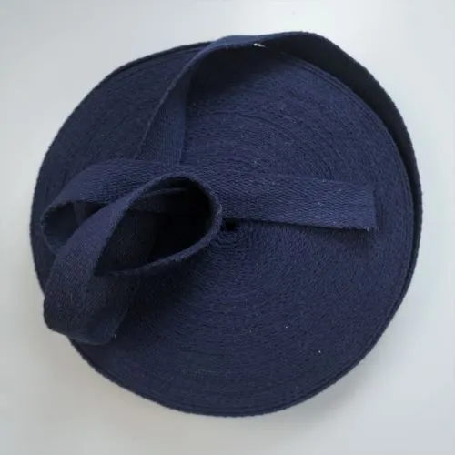 Bag Cotton Webbing - Navy 25mm Wide