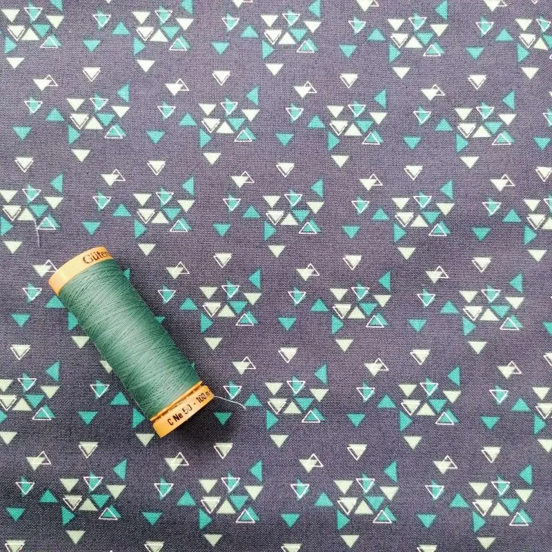 Quilting Fabric - Blue Triangles from Spectrum by V and Co for Moda 10862 16