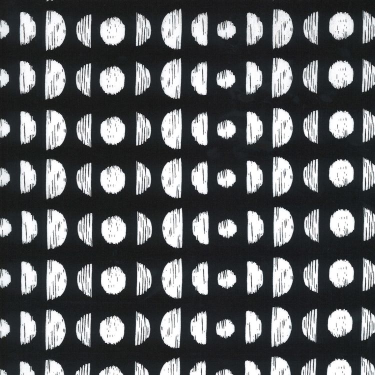 Quilting Fabric - Moon Phases on Black from Illustrations by Ali K Designs for Moda 11504 25