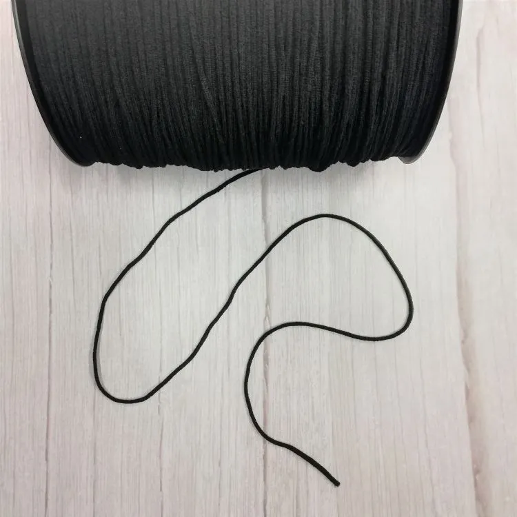 Elastic - 3mm Round Soft Elastic Black