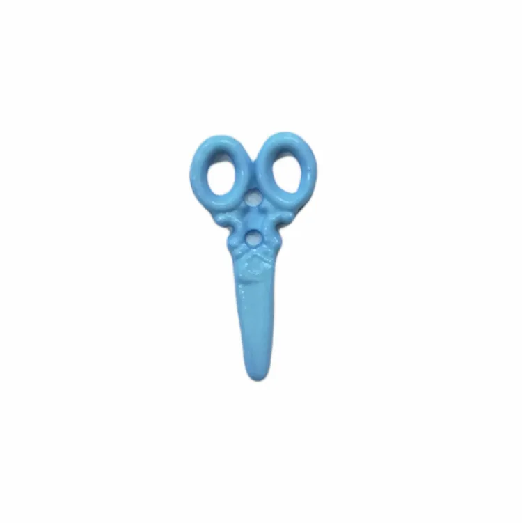 Buttons - 30mm Plastic Scissors in Pale Blue