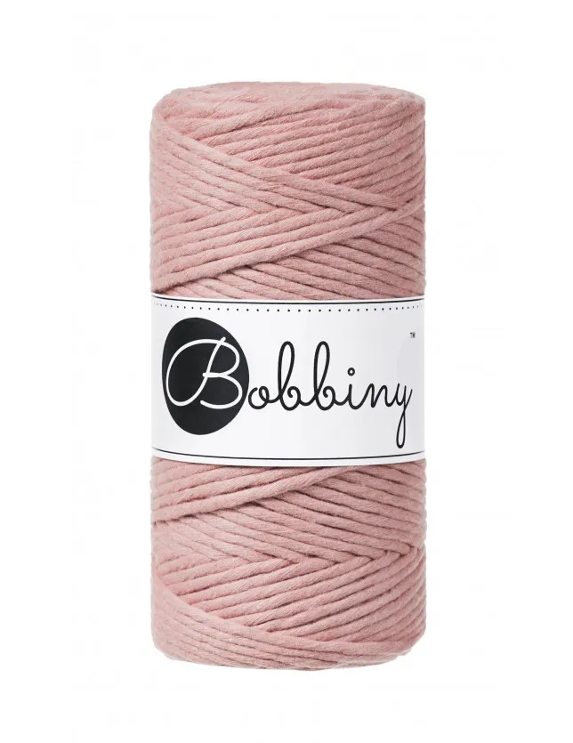 Macramé Cord 3mm in Blush Pink by Bobbiny