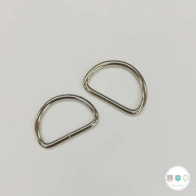 Bag Making -  30mm D Rings in Silver 