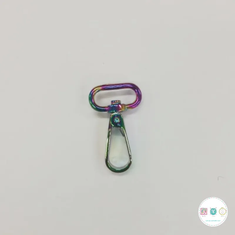 Bag Making - 25mm Swivel Clips in Iridescent Rainbow