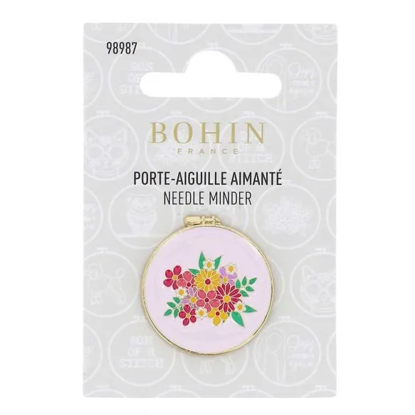 Bohin Magnetic Needle Minder with Flower Design