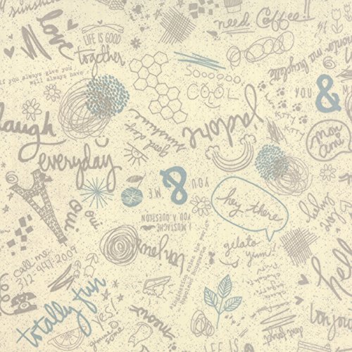 Quilting Fabric - Doodles on Cream from Mon Ami from Moda Fabric 3041211