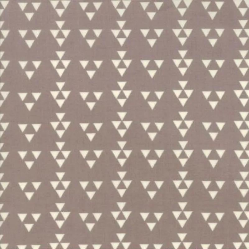 Quilting Fabric - White Triangles on brown from Desert Bloom by Moda Fabric from Moda Fabric