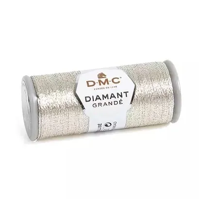 DMC Diamant Grande Metallic Embroidery Thread in Bright Silver Colour G168