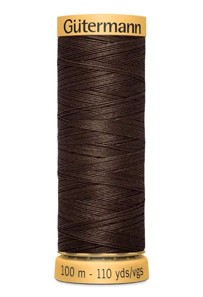 Gutermann Sew All Thread - Dark Brown 100% Cotton Colour 1912