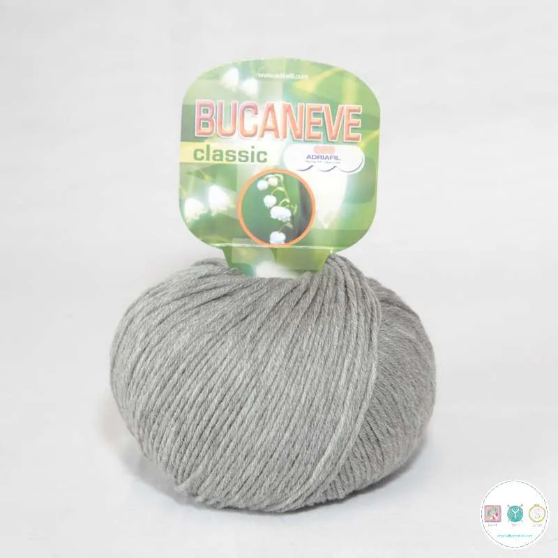 Yarn - Adriafil Bucaneve Merino Worsted Weight in Grey 82