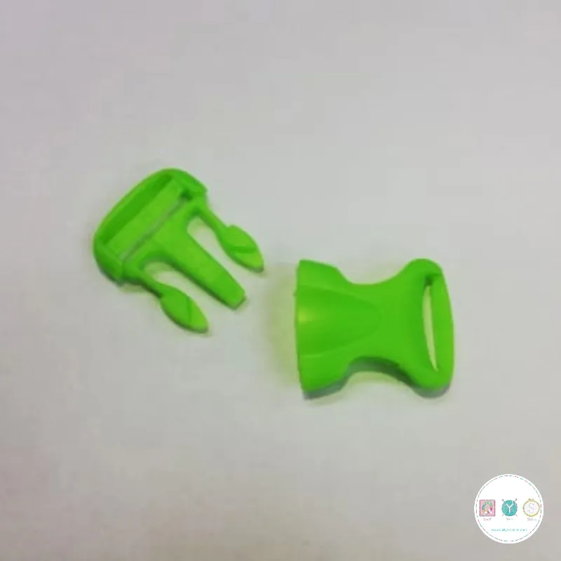 Bum Bag Clip - Green - Plastic - Side Release - 25mm - Buckle - Bag Hardware - Haberdashery