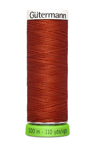 Gutermann Sew All Thread - Burnt Orange Recycled Polyester rPET Colour 837