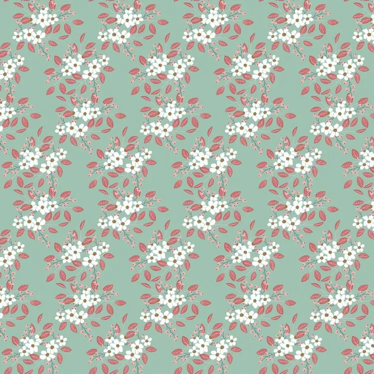 Quilting Fabric - Poisies from Whimsical Romance by Keera Job for Riley Blake Designs C11083R-Mint