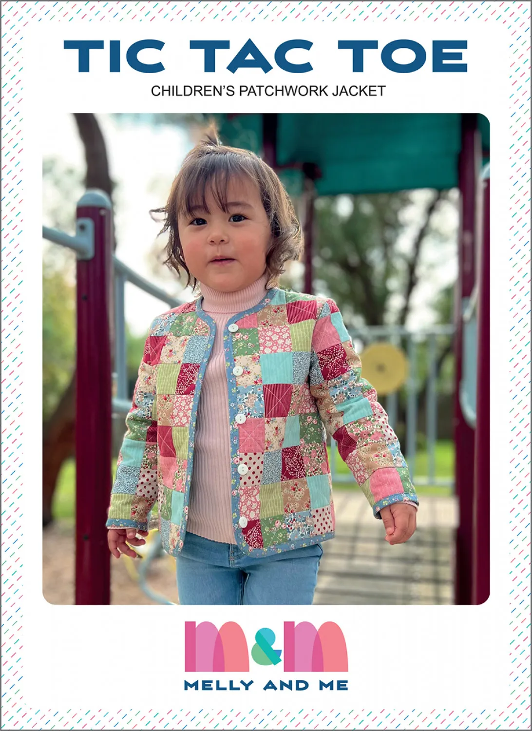 Melly and Me - Tic Tac Toe Quilted Jacket - Sizes 3 to 8 Years