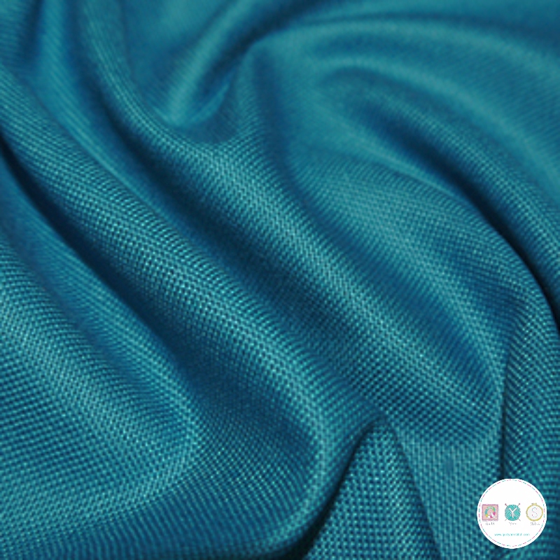 Teal - Woven - Cotton Canvas - 230gsm - Dressmaking Fabric - Quilt Yarn