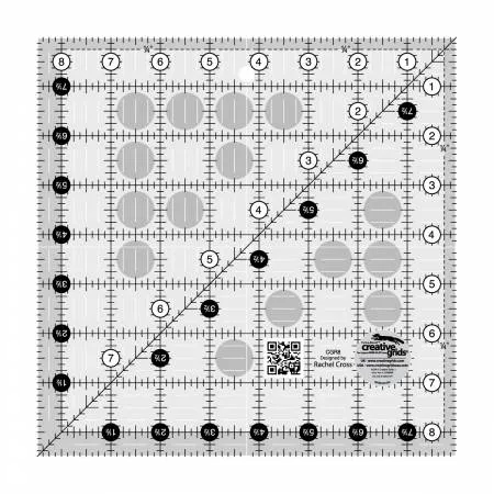 Patchwork & Quilting Ruler - 8.5" Square by Rachel Cross for Creative Grids CGR8