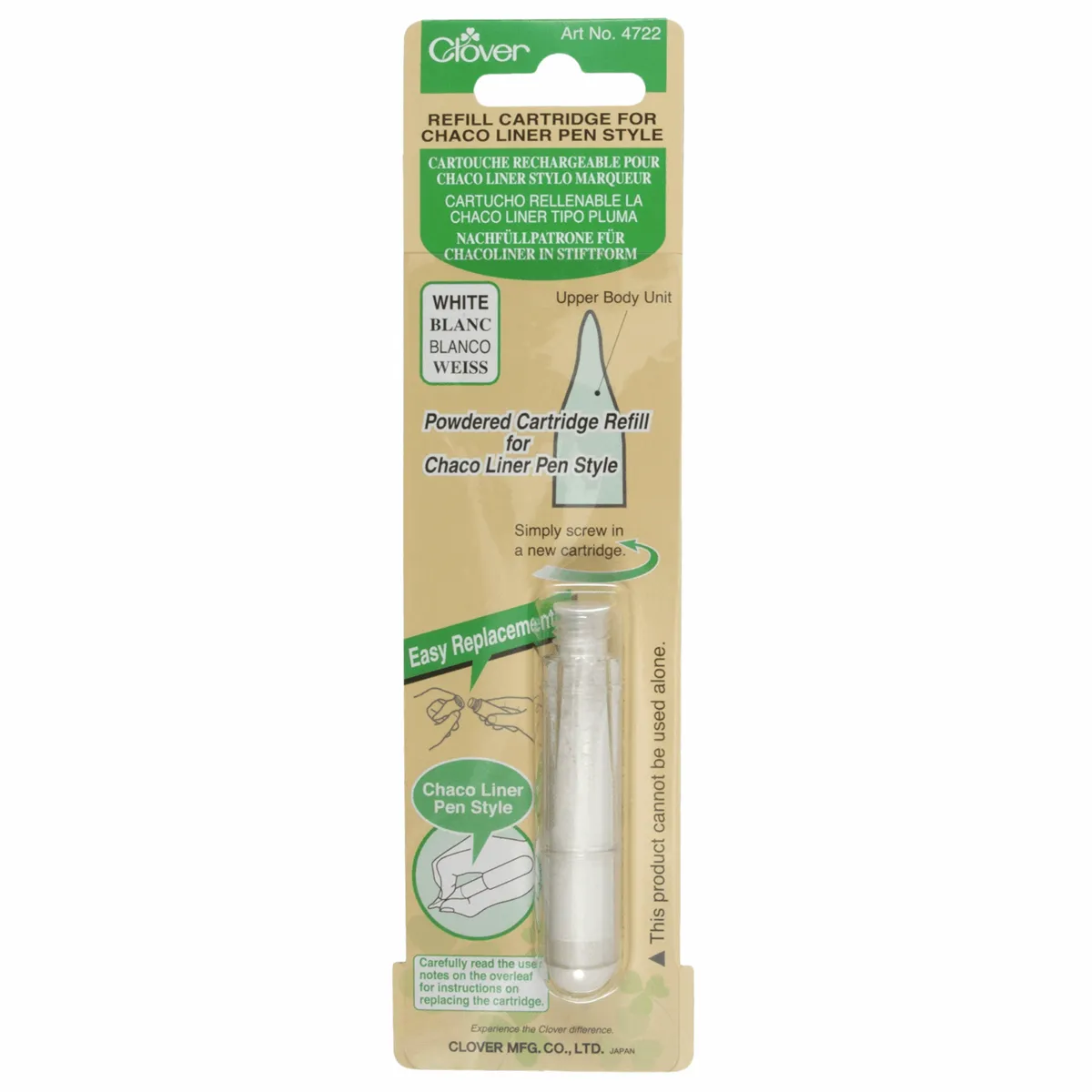 Clover Refill Cartridge for Chaco Pen - White