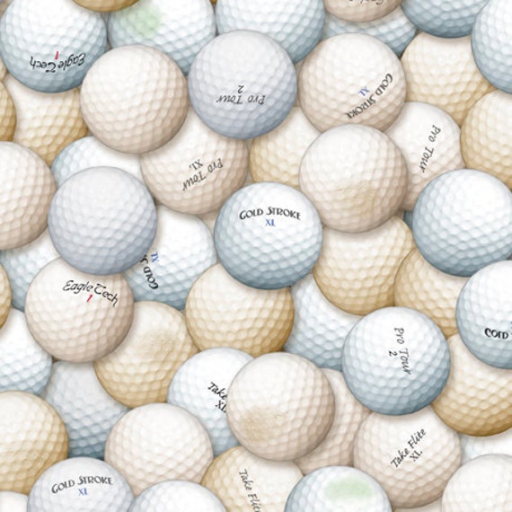 Quilting Fabric - Packed Golf Balls from Chip Shot by Maria Vashchuck for Quilting Treasures 28481E