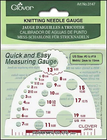 Knitting Needle Gauge by Clover CL3147