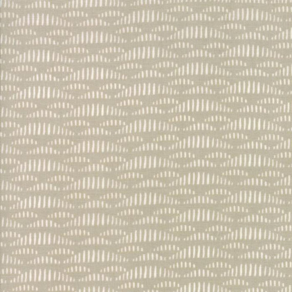 Quilting Fabric - White Dashes on Taupe from Big Sky by Annie Brady for Moda Fabric