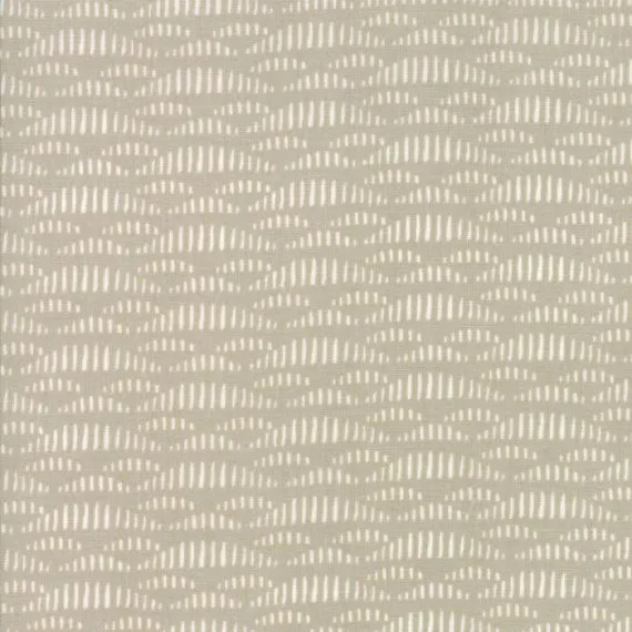 Quilting Fabric - White Dashes on Taupe from Big Sky by Annie Brady for Moda Fabric