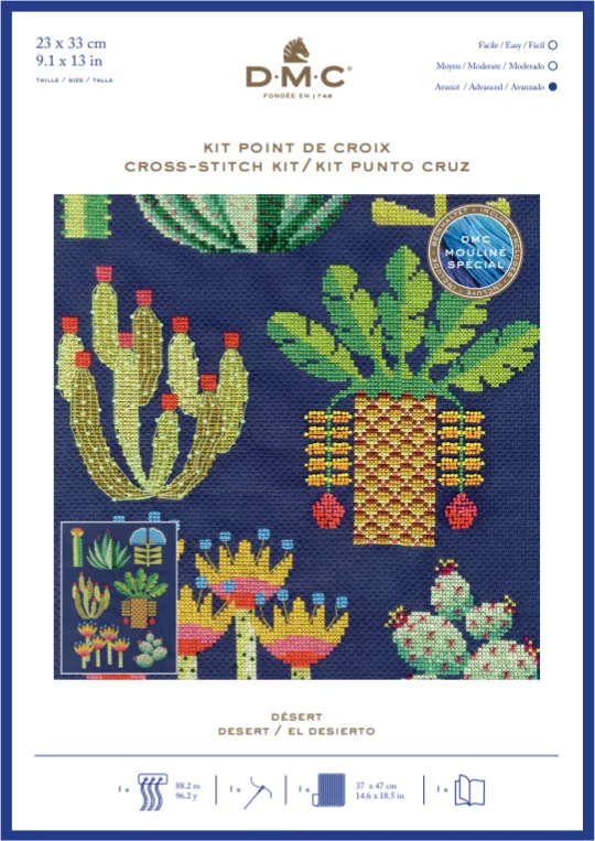 Cross Stitch Kit by DMC Botanical Desert BK1931