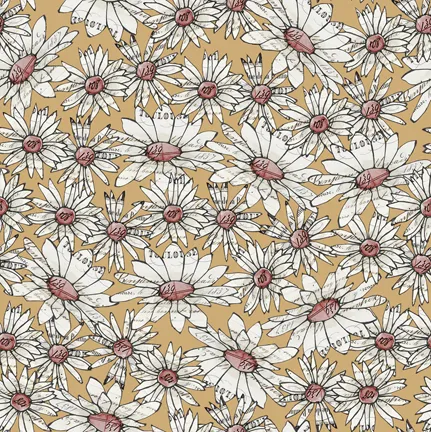 Quilting Fabric - Daisy Floral from Farm Life by Christine Anderson for Quilting Treasures AS 27679S