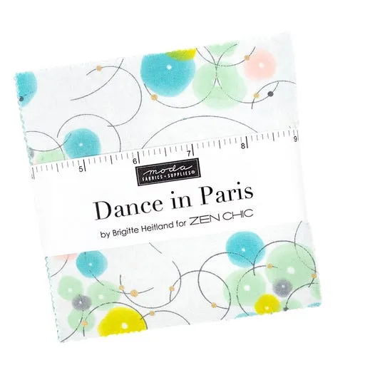 Quilting Fabric - Charm Pack - Dance in Paris by Zen Chic for Moda