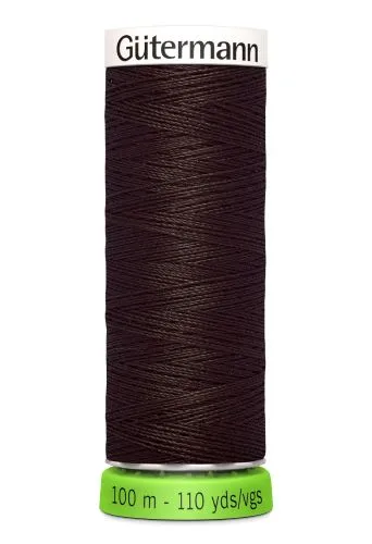 Gutermann Sew All Thread - Dark Brown Recycled Polyester rPET Colour 696