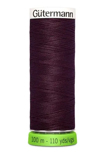 Gutermann Sew All Thread - Dark Burgundy Recycled Polyester rPET Colour 130