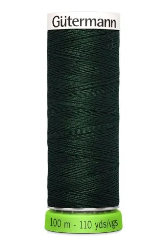 Gutermann Sew All Thread - Dark Green Recycled Polyester rPET Colour 472