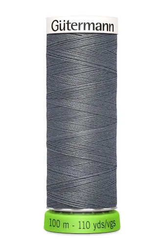 Gutermann Sew All Thread - Dark Grey Recycled Polyester rPET Colour 497