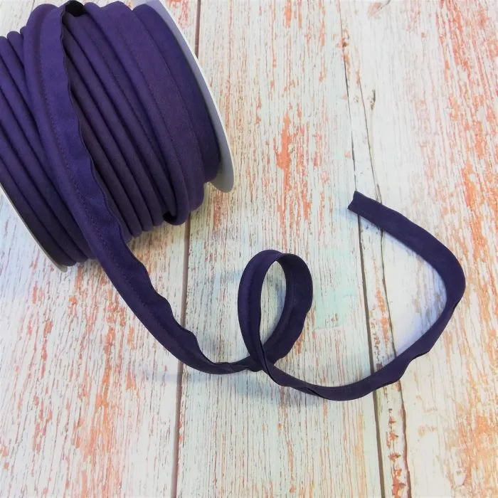 Piping in Dark Violet Col 353 - 18mm Wide by Fany