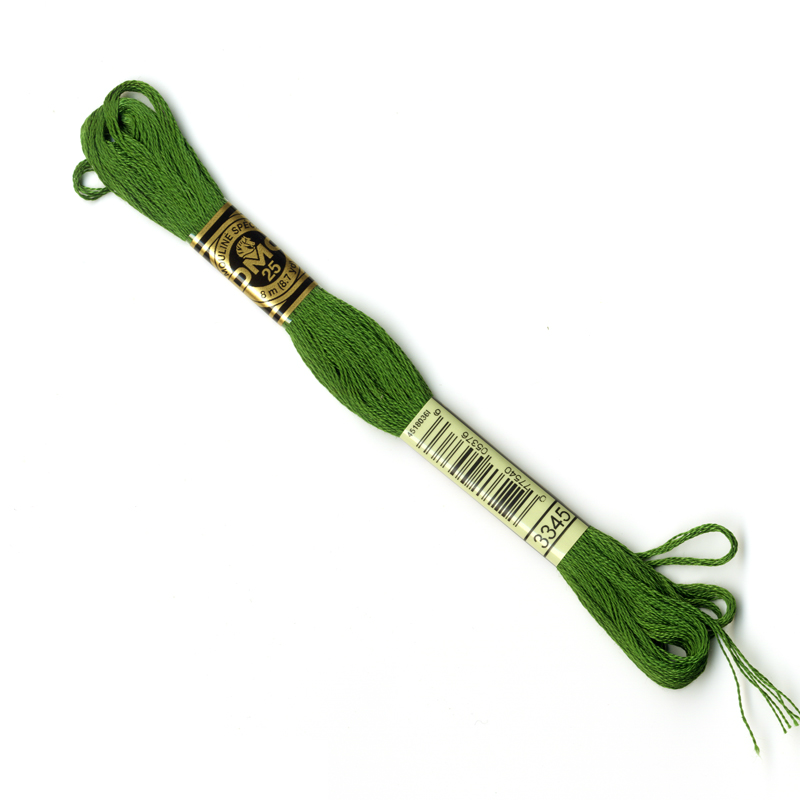 DMC Embroidery Thread - Green Colour 3345