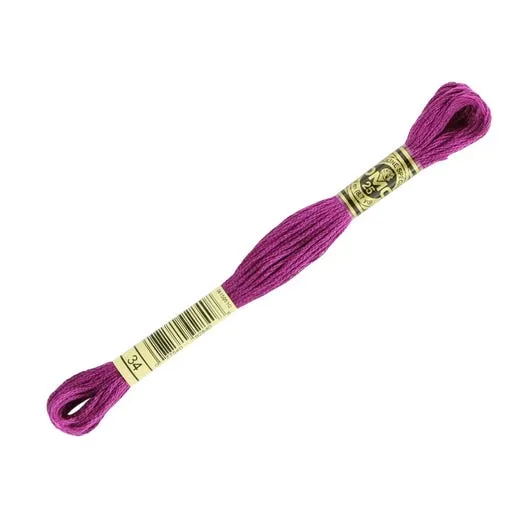 DMC Embroidery Thread - Magenta Colour 34