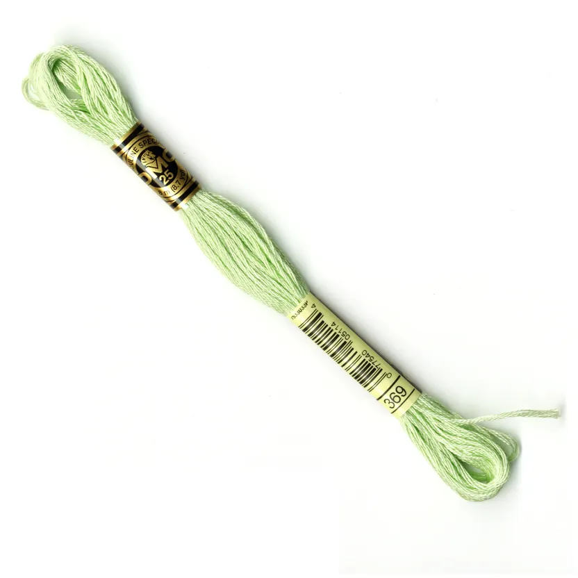 DMC Embroidery Thread - Light Green Colour 369