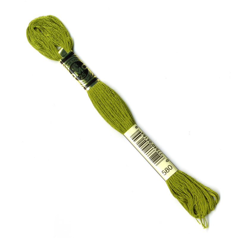 DMC Embroidery Thread - Green Colour 580 